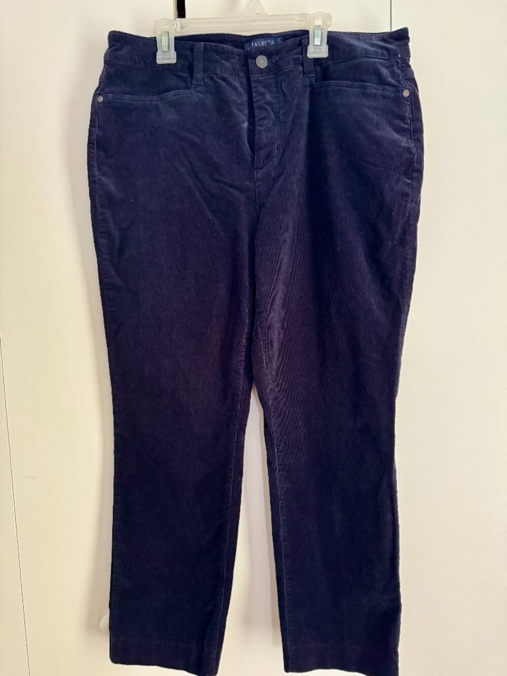 Talbot's Simply Flattering 5-Pocket Women's Navy Corduroy Jeans Size 12